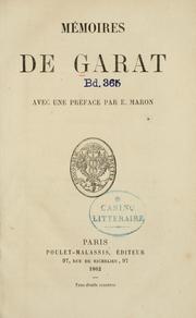 Cover of: Mémoires de Garat