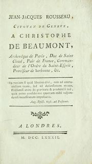 Cover of: Melanges. by Jean-Jacques Rousseau