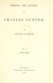 Cover of: Memoir and letters of Charles Sumner. by Edward Lillie Pierce