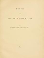 Cover of: Memoir of the Rev. James Waddel, D.D