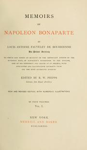 Cover of: Memoirs of Napoleon Bonaparte by Louis Antoine Fauvelet de Bourrienne