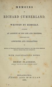 Cover of: Memoirs of Richard Cumberland by Richard Cumberland