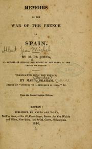 Cover of: Memoirs of the war of the French in Spain.
