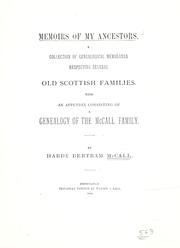 Cover of: Memoirs of my ancestors by Hardy Bertram McCall