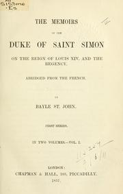 Cover of: Memoirs on the reign of Louis XIV by Saint-Simon, Louis de Rouvroy duc de
