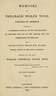 Cover of: Memoirs of Theobald Wolfe Tone by Theobald Wolfe Tone