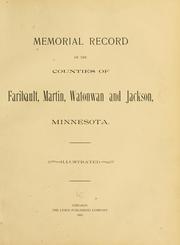 Cover of: Memorial record of the counties of Faribault, Martin, Watonwan and Jackson, Minnesota. by 