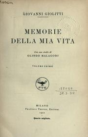 Cover of: Memorie della mia vita: con uno studio di Olindo Malagodi.