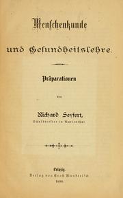 Cover of: Menschenkunde und gesundheitslehre by Richard Seyfert