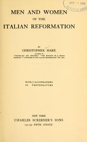 Cover of: Men and women of the Italian reformation by Christopher Hare