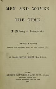Cover of: Men and women of the time: a dictionary of contemporaries.
