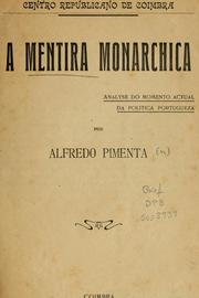 Cover of: A mentira monarchica