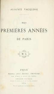 Cover of: Mes premières années de Paris.