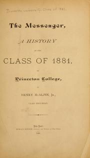 The messenger by Princeton university. Class of 1881