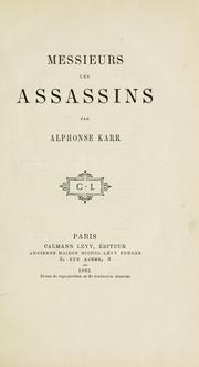 Cover of: Messieurs les assassins.