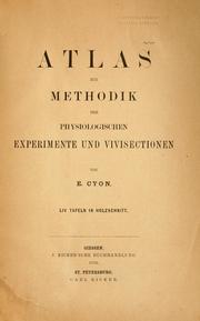 Cover of: Methodik der physiologischen Experimente und Vivisectionen
