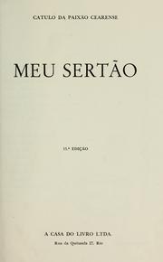 Cover of: Meu sertão.