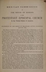 Cover of: Mexican commission of the house of bishops of the Protestant Episcopal Church in the United States of America