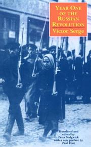 Cover of: Year One of the Russian Revolution by Victor Serge, Victor Serge