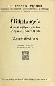 Cover of: Michelangelo: eine Einführung in das Verständnis seiner Werke