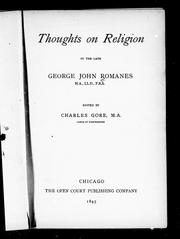 Cover of: Thoughts on religion | 