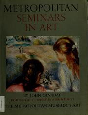 Cover of: Metropolitan seminars in art.