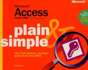Cover of: Microsoft Access version 2002 plain & simple