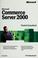 Cover of: Microsoft commerce server 2000 pocket consultant
