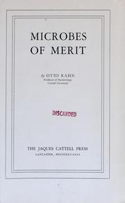 Cover of: Microbes of merit by Rahn, Otto