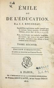 Cover of: Émile ou De l'éducation. by Jean-Jacques Rousseau