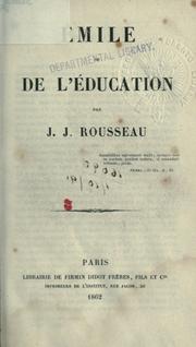 Cover of: Émile by Jean-Jacques Rousseau