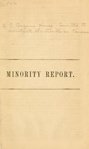 Cover of: Minority report.