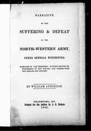 Cover of: Narrative of the suffering & defeat of the North-Western Army under General Winchester by by William Atherton