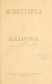 Minnetonka and Alexandria by Henry Chandler Davis