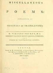 Cover of: Miscellaneous poems: consisting of originals and translations.