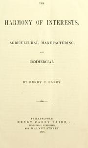 Cover of: Miscellaneous works of Henry C. Carey. by Henry Charles Carey