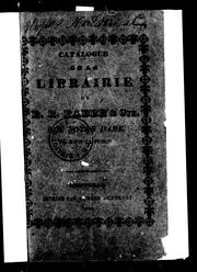 Cover of: Catalogue de la librairie de E.R. Fabre & cie: rue Notre-Dame, vis à vis la prison
