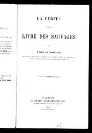 La vérité sur le Livre des Sauvages by Domenech, Emmanuel