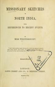 Cover of: Missionary sketches in North India