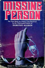 Cover of: Missing person by Robert V. Cox