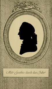 Cover of: Mit Goethe durch das Jahr by Greenberg, John Leonard
