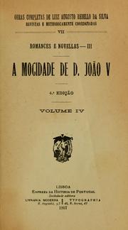 Cover of: A mocidade de D. João V.