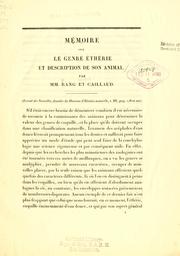 Cover of: Mémoire sur le genre éthérie et description de son animal