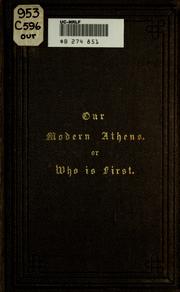 Cover of: Our modern Athens, or, Who is first?: a poem