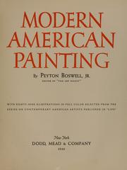 Cover of: Modern American painting by Boswell, Peyton