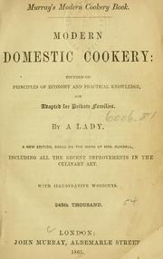 Cover of: Modern domestic cookery by Lady.