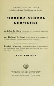 Cover of: Modern-school geometry by John Roscoe Clark