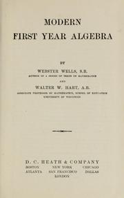 Cover of: Modern first year algebra