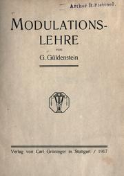 Cover of: Modulationslehre