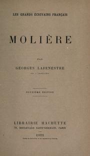 Cover of: Moliere. by Georges Lafenestre